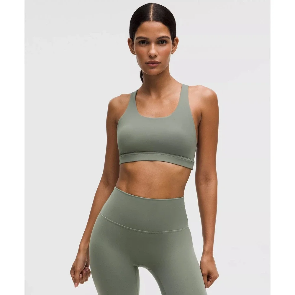 896-Lululemon-Wunder Train Mesh-Back Bra-Willow Leaf